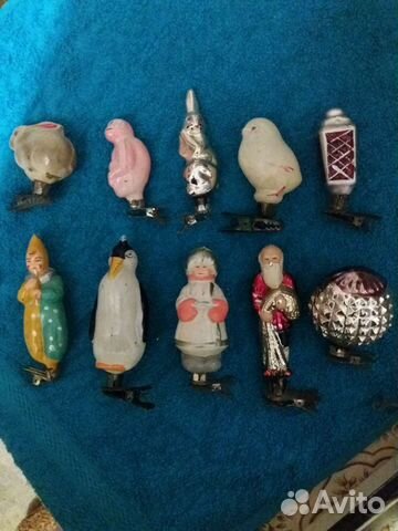 Елочные игрушки на прищепке