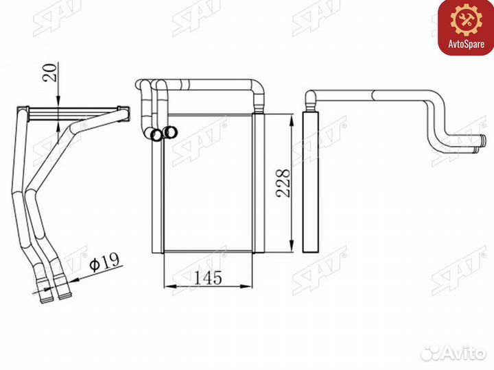 Радиатор отопителя салона hyundai creta 16-21