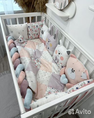 Бортики зверюшки, бортики в кроватку