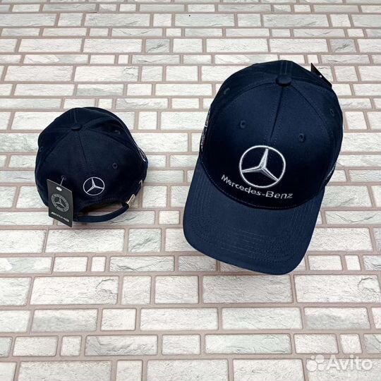 Бейсболка синяя Mercedes мужская