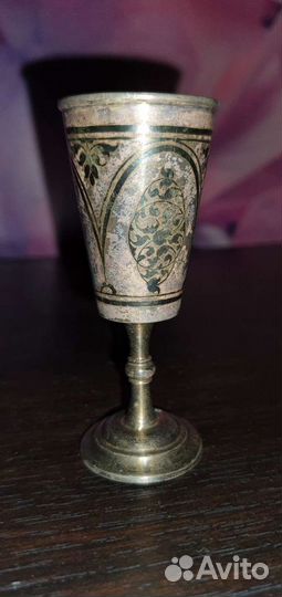 Рюмка кубачинское серебро