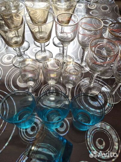 Фужеры, рюмки,бокалы СССР, 3рюмки коньячн