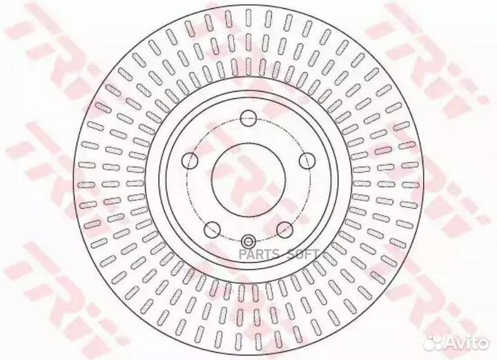 TRW DF6148 Диск торм.пер.audi A4, A5, A6, A7, Q5 0