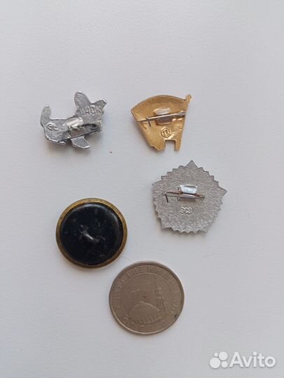Значки, пуговица, монета, СССР