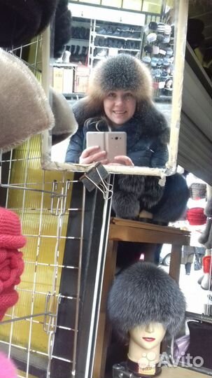 Шапка Натуральная кожа Натуральный мех