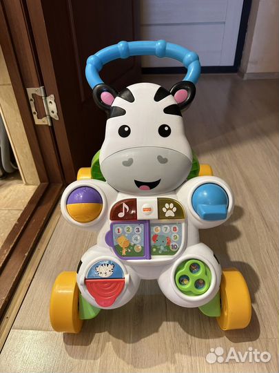 Ходунки каталка fisher price зебра