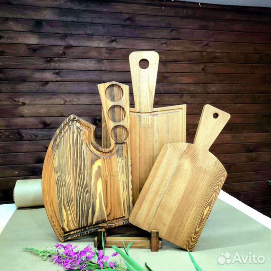 Набор разделочных с менажницей на подставке