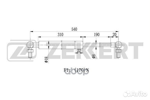Пружина газовая заднего стекла Honda CR-V 95- g