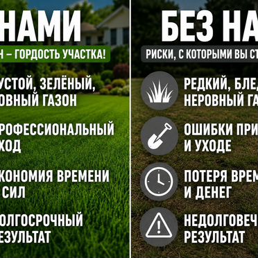 Посадка газона