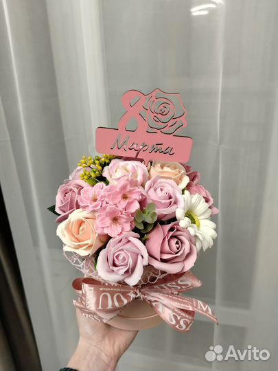 Букет к 8 марта из мыльной пены