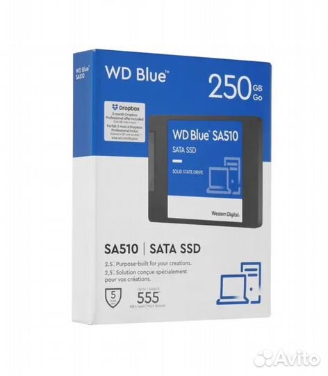 250 гб SSD накопитель WD Blue SA510 (WDS250G3B0A)