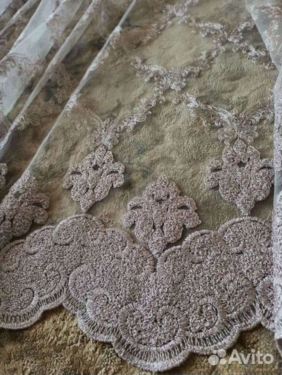 Тюль bera оригинал,сетка, лепка. дубай