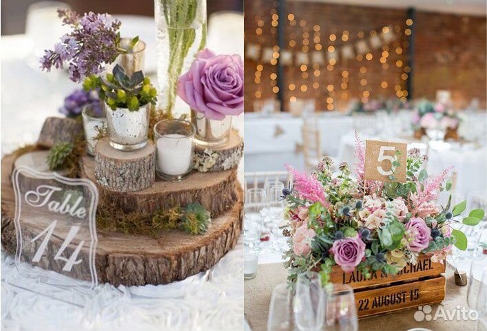 Украшения на свадебный стол