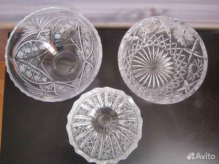 Вазочки-салатницы хрусталь СССР