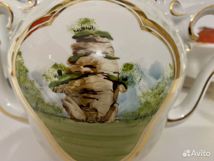 Чайник заварочный Кисловодский фарфор. Ручная раб