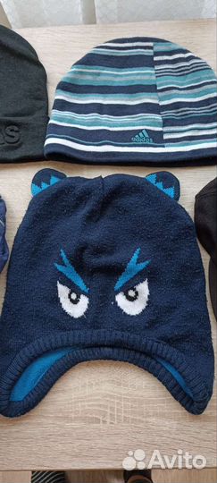 Фирменные краги и шапки детские