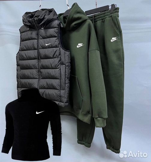 Спортивный костюм мужской+жилетка 4ка на флисе