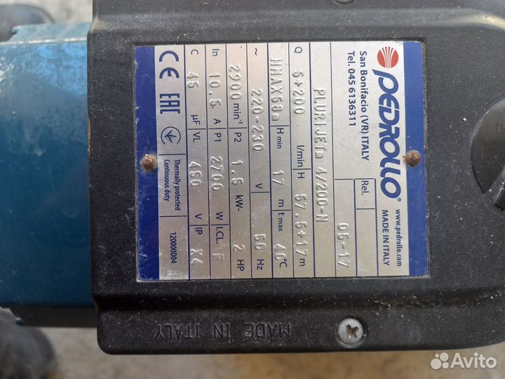 Водяной насос бу Pedrollo plurijetm 4/200-X