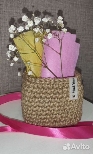 Корзинка из джута