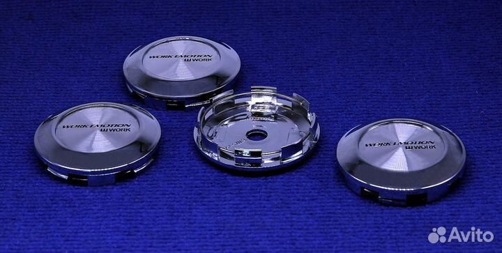 Комплект колпачков диска Work Emotion Chrome 77 мм