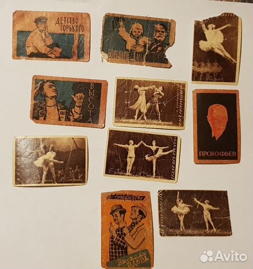 Спичечные этикетки; актеры СССР