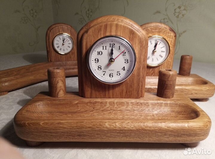Часы офисные часы настольные часы дерево часы дуб