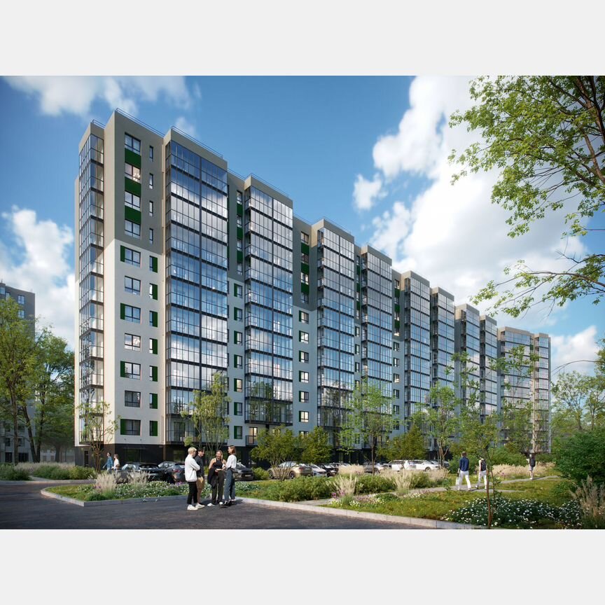 2-к. квартира, 56 м², 4/12 эт.