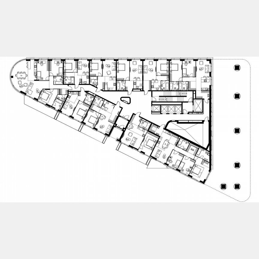 2-к. квартира, 55,3 м², 2/19 эт.