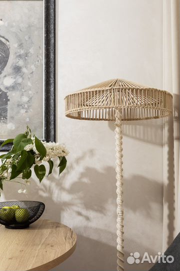 Плетеный абажур