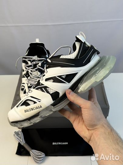 Balenciaga Track1 Black/White Clear Sole 11US