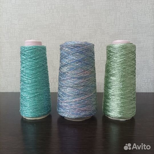 Пряжа для вязания, вискоза с люрексом №1