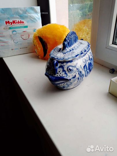 Супница-рыбница гжель