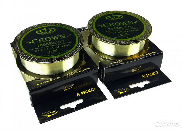 Леска комплект Crown Carbon 0,20 мм-0,30мм - 100м