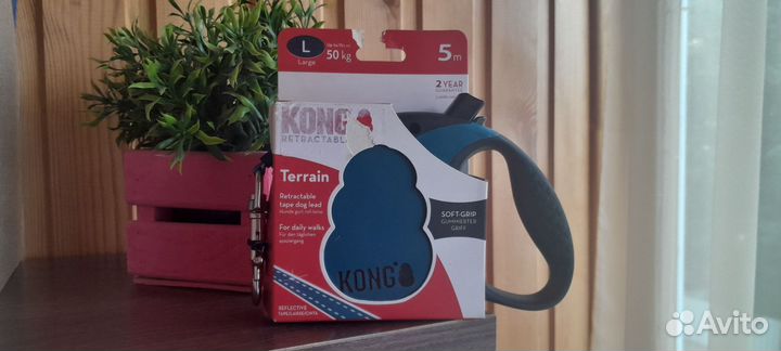 Поводок рулетка kong Terrain L для собак до 50 кг