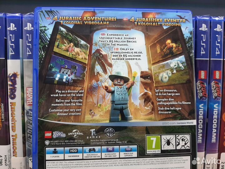 Lego Jurassic World (ps4, б/у) русские субтитры