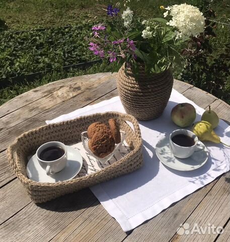Поднос из джута
