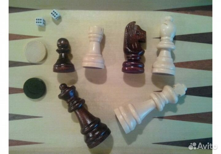 Игровой Набор 3в1 Шахматы Шашки Нарды, 34х34см