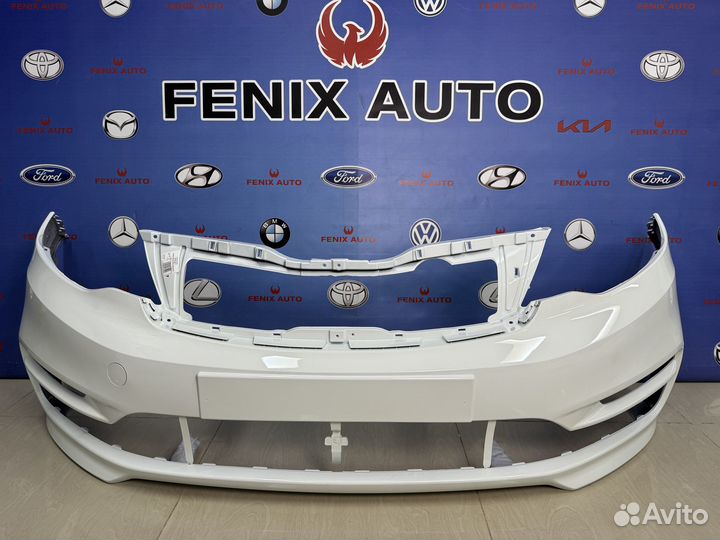 Бампер передний Kia Rio 3 с 15-17 г. цвет Белый