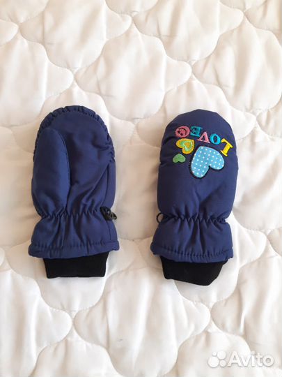 Зимние варежки, краги от года до 2 лет