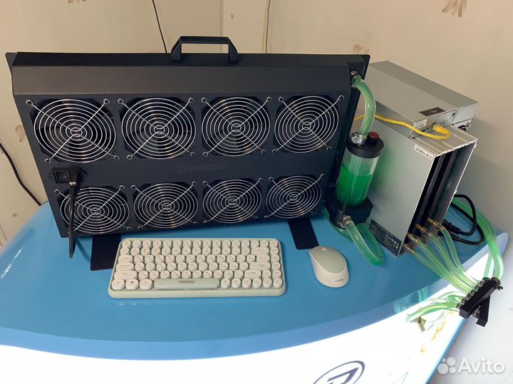 Установка водоблоков (гидроблоков) на асик-майнер