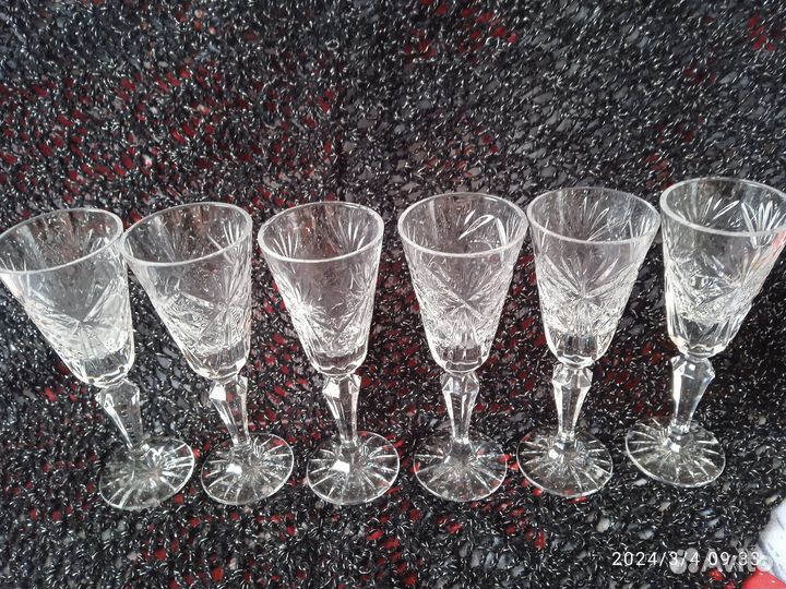 Хрустальные рюмки на ножке СССР