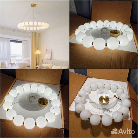 Подвесная дизайнерская люстра с шарами
