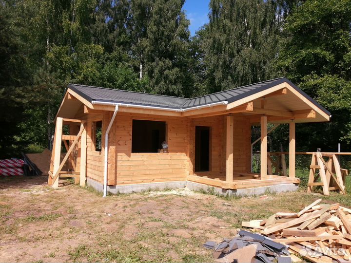 Шлифовка и покраска деревянного дома