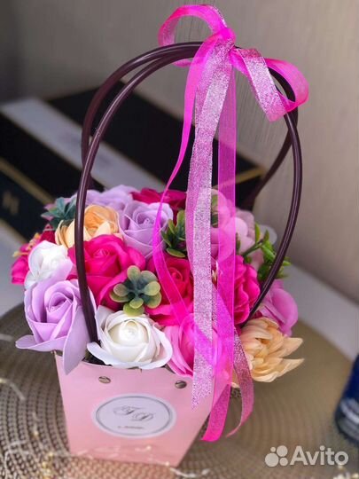 Букет из мыльных роз