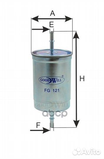Фильтр топливный volvo S40,60,80,V40,70,mitsubi