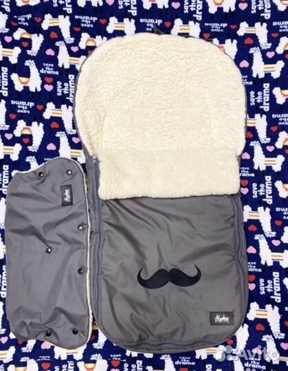 Меховой конверт в коляску и муфта Markus