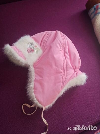 Шапка зимняя для девочки 54 56