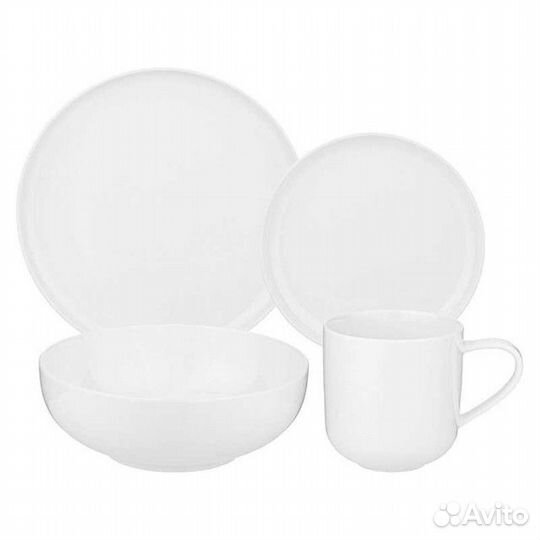 Набор обеденный lefard Fashion 4/16 белый фарфор