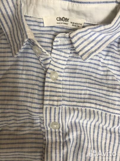 Рубашка и джинсы от 9м до 12м