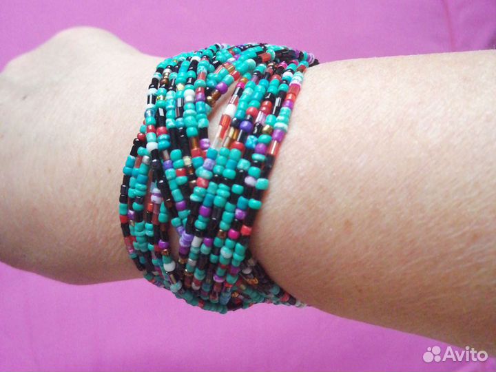 Браслет из бисера Морской бриз